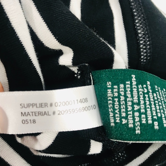 LRL Ralph Lauren Top Womens Medium Black White - Picture 8 of 8